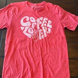 Red t-shirt Coffee Lover design from the Chicago Starbucks Reserve